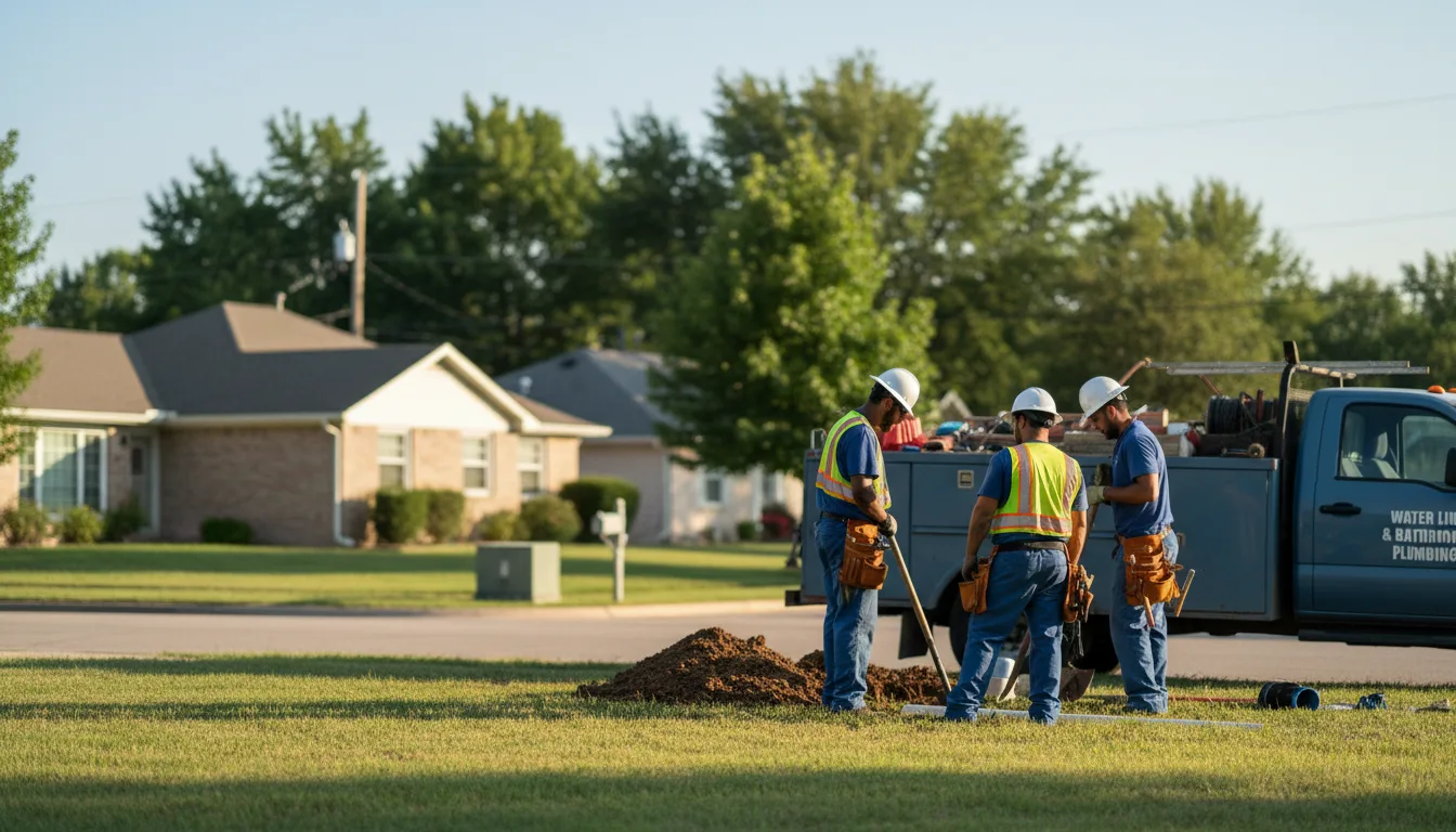 Residential water line and bathroom plumbing service in Leesburg, AL